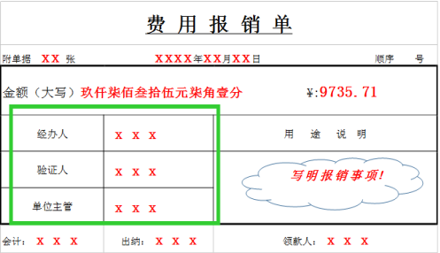 費(fèi)用報(bào)銷單注意事項(xiàng)